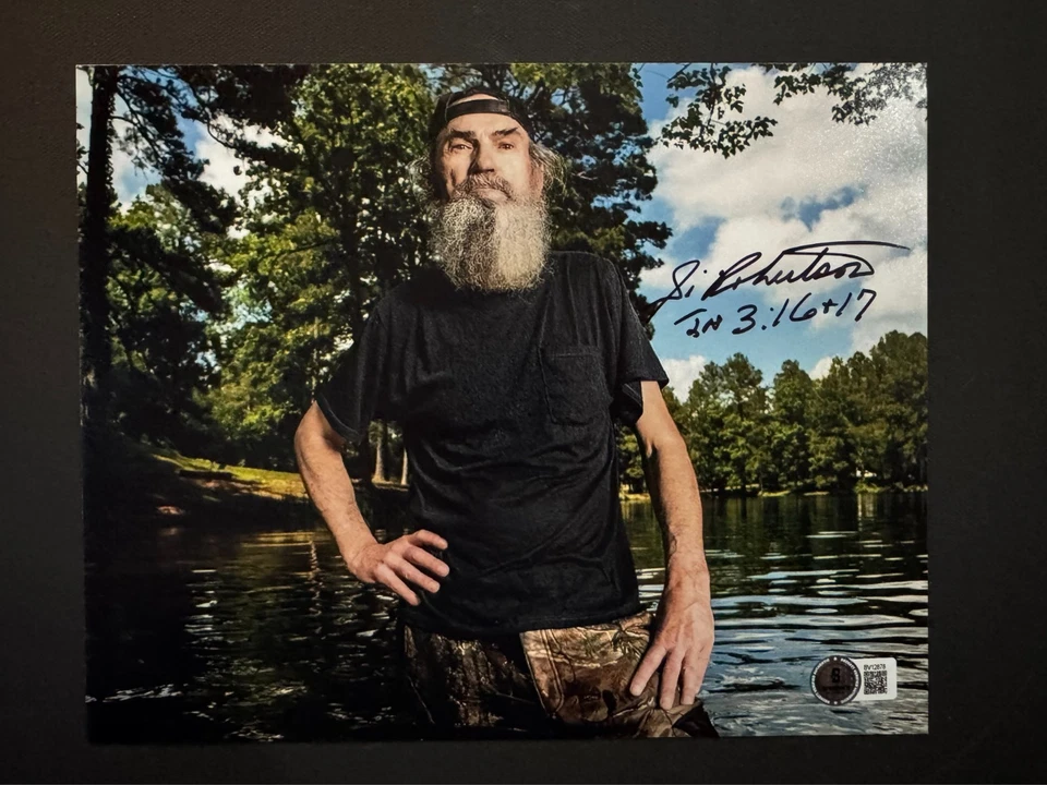 Si Robertson Hot 签名亲笔签名 Duck Dynasty Phil 8x10 照片 Beckett BAS 可口可乐 — 第 1/1 张图片