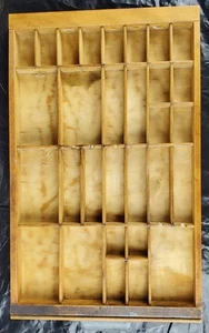 Hamilton Cassetto Stampanti Legno Vintage Lettera Vassoio Scatola Ombra 17" x 11" Ottime Condizioni - Foto 1 di 10