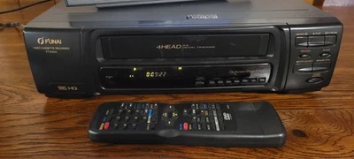 Grabadora de casete de video Funai VHS FT 4120a VCR probada con control remoto de repuesto Foto 1 de 4