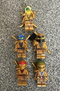 LEGO Ninjago 10th Anniversary Golden Lloyd, Zane, Cole, Kai And Jay VERY RARE - Picture 1 of 6