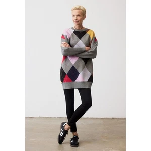 Mini Abito Maglione Girocollo Argyle Multicolore Ruti Donna Taglia S Nuovo con etichette NUOVO - Foto 1 di 12