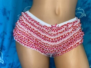 nwt Honeydew Sexy Red & Pink Heart Polka Dot Cheeky Rumba Boyshort Panties S - Picture 1 of 5