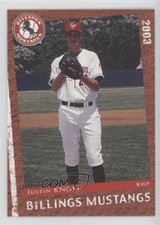 2003 Grandstand Billings Mustangs Justin Knoff