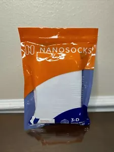 NIP NanoSocks Size 2 White Support Compression Unisex Adult M Nano Socks - Picture 1 of 4