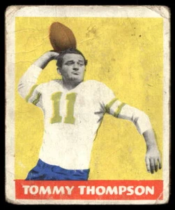 Hoja #13 1949 Tommy Thompson Philadelphia Eagles en muy buen estado/en muy buen estado (arrugue) - Imagen 1 de 2