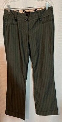 Joe Benbasset Dress Pants Women Sz: 7 Gray Stripe Low Rise Charlotte Career K109 - Image 1 of 4