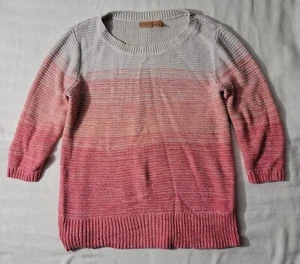 Northcrest Pullover Damen L 3/4 Arm Strick Ombre Pulli Rundhals - Bild 1 von 7
