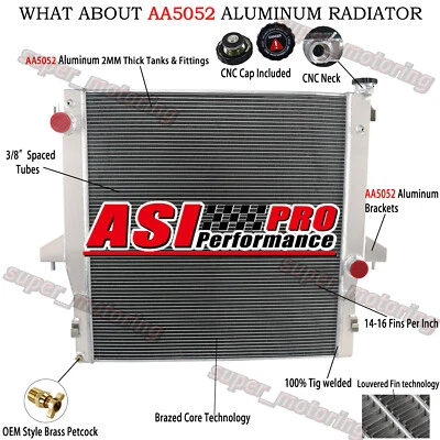 3-ROWS ALUMINUM RADIATOR FOR 2003-2010 DODGE RAM 2500 3500 5.9L/6.7L L6 CUMMINS - Image 1 of 4