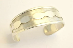 Brazalete ancho para hombre/mujer Taxco mexicano de plata esterlina 925.41 gramos - Imagen 1 de 12