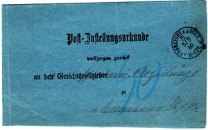 DR/Post-Zustellungsurkunde FRANKFURT/Oder zurück NEUENBURG/Westpr. 5/8 80 - Bild 1 von 1