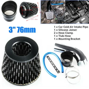 Kit de tubería de admisión de aire frío de aleación de aluminio para automóvil abrazadera de manguera de flujo de inducción filtro de aire - Imagen 1 de 15