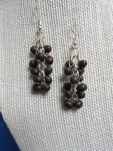 ..MITTELAMERIKA SCHMUCK GUATEMALA SAMEN PERLEN OHRRINGE - Bild 1 von 10