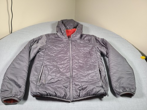 VETEMENTS Giacca Eddie Bauer donna XS grigio arancione reversibile full zip confezionabile escursionismo