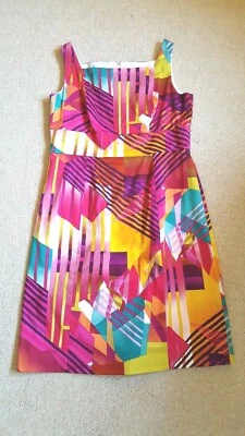 Vestido Mujer-JONES NEW YORK-multicolor Geométrico Mezcla Algodón Forrado slvlss-12 Foto 1 de 4