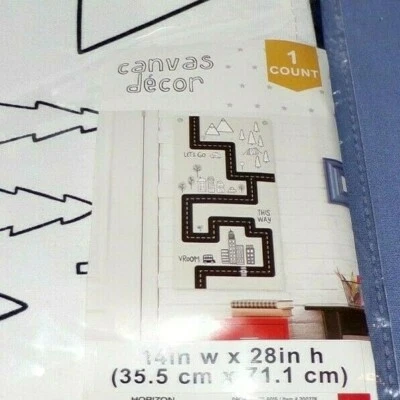 Camión de juguete de lona colgante de pared de 14"x28" ciudad campo carretera mapa mate sin color Foto 1 de 2