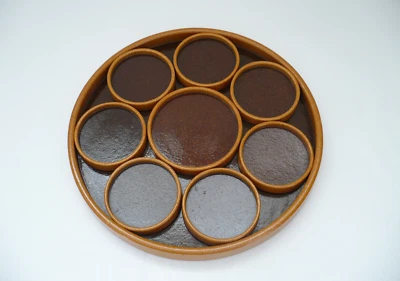 Tray with Coasters 9 Piece Set - Image 1 of 4