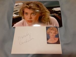 Super RARE Melody Anderson Signed Autographed 3x5 Index Card Photo Flash Gordon