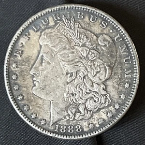 Antique 1888 P Morgan Silver Dollar Us Mint Coin Au B15 - Picture 1 of 2