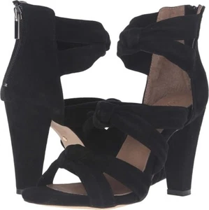RAYE Revolve Nat Negro Gamuza Anudado Tacones Tirantes Nudo EU 39.5 Se Adapta a EE. UU. 8.5 - Imagen 1 de 3