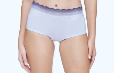 Calvin Klein Women's Micro with Lace Band Hipster Panty Blue QD3839 M Medium NWT - Image 1 of 2
