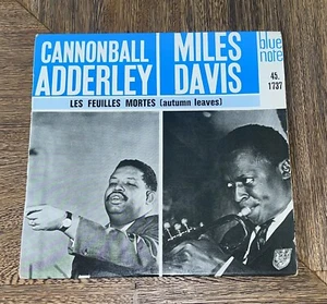 Cannonball Adderley - Miles Davis - Les Fevilles Blue Note EP 45 Rpm - Picture 1 of 4