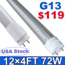12 PACK LED G13 4FT 4 Foot T8 Tube Light Bulbs 72W 6500K Light Fixture Strip 