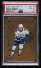 2017-18 SP Authentic Spectrum FX Bounty Gold /50 Brock Boeser PSA 10 Rookie RC