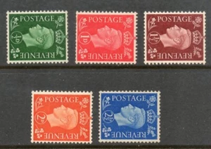 1937 GVI Dark Colours ½d - 2½d Sideways WATERMARK Set um  MNH SG 462a - SG466a 5 - Picture 1 of 1