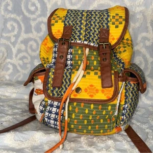 Boho Patchwork Backpack Kantha Quilt Style Hippie Bag Colorful Festival Bookbag - Picture 1 of 7