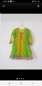 Girls Asian pakistani/ indian 4 piece wedding eid party wear dress /suit - Picture 1 of 4