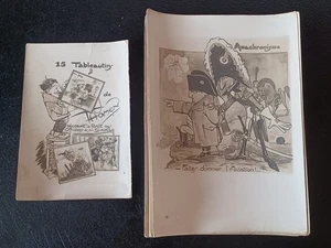 Rare Set of 15x WW1 Comic Military Caricature Cartoon Prints by Raoul Thomen - Picture 1 of 23