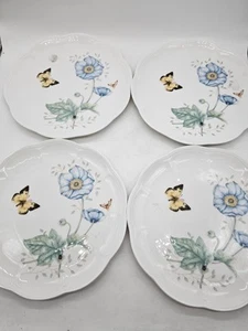 Juego de 4 platos de almuerzo Lenox Butterfly Meadow Accent 9 pulgadas - Imagen 1 de 4