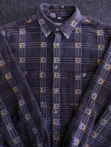 VTG The Territory Ahead Shirt Men XL Tall Purple Sun Burst Western Shacket Heavy - Picture 1 of 14
