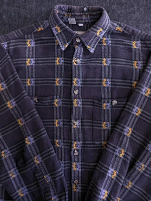 VTG The Territory Ahead Shirt Men XL Tall Purple Sun Burst Western Shacket Heavy - Image 1 of 4