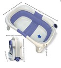 Foldable Baby Bath With Cushion Seat, Blue, *Returned Item*
