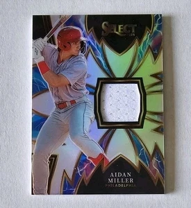 AIDAN MILLER Phillies Sparks Patch Silver Prizm 2024 Panini Select Baseball - Picture 1 of 2