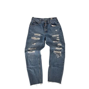 Free People We The Free High Rise Button Fly Jeans Women 30 Slouchy Straight 90s - Picture 1 of 8