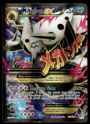 Pokemon TCG XY - Primal Clash #154/160 M Aggron EX (154 Full Art) DMG - Image 1 of 2