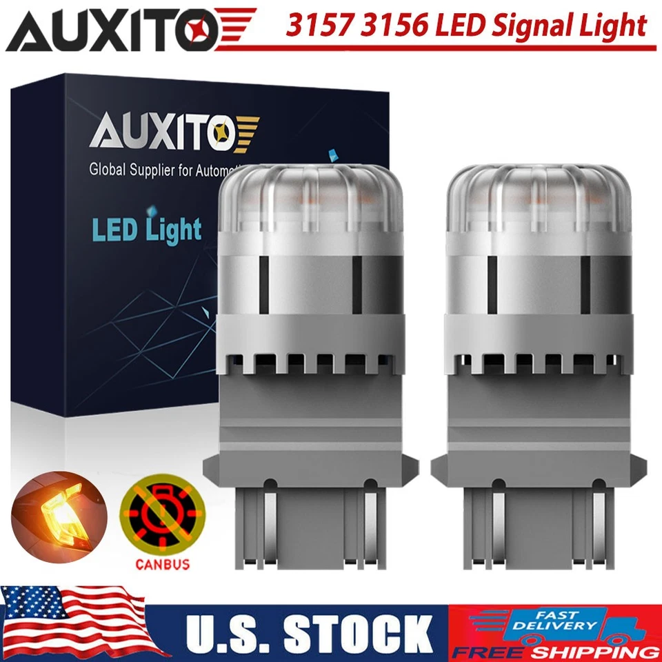 AUXITO 3157 3057 3020smd LED Ámbar Señal de Giro Bombilla Sin Hiper Flash Canbus Foto 1 de 4