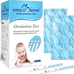 Tiras reactivas de ovulación, paquete de 25 pruebas de fertilidad, kit predictor de ovulación - Imagen 1 de 5