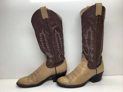 WOMENS LARRY MAHAN COWBOY BROWN BOOTS SIZE 6.5 B - Image 1 of 4