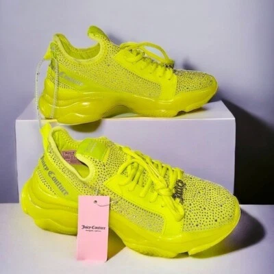 NUEVO CON ETIQUETAS JUICY COUTURE Para mujeres Adana Tenis con cordones Zapatos para mujer en verde lima -K Foto 1 de 4
