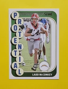 Ladd McConkey - Los Angeles Chargers - 2024 Score Football - Protential - RC #1 - Picture 1 of 2
