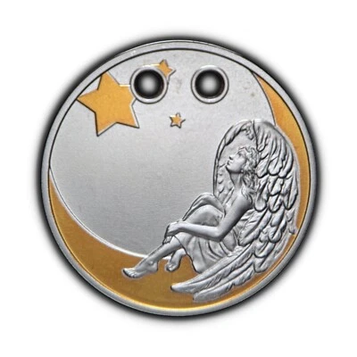 CAMEROON. 2018, 500 Francs, Silver - Christmas Trinket, Angel Moon Stars 2 - Image 1 of 3