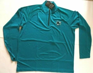 NHL San Jose Sharks 1/4 Zip Teal Pullover, Size: 2XL () - Bild 1 von 4