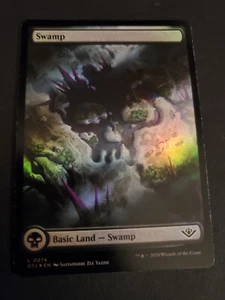 x1 Swamp OTJ MTG 274 FOIL FULL ART BASIC LAND M/NM 1x - Picture 1 of 2