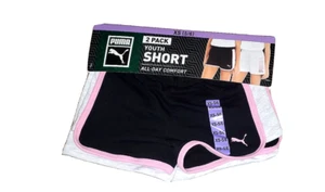 NEW PUMA 2-Pack Girls Youth Shorts Grey/Black Size XS (5/6) - Picture 1 of 4