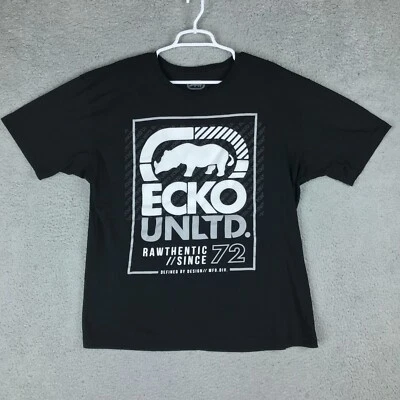 Camisa Pullover Negra Ecko Unltd Niños Manga Corta Cuello Redondo Talla 2XL Foto 1 de 4