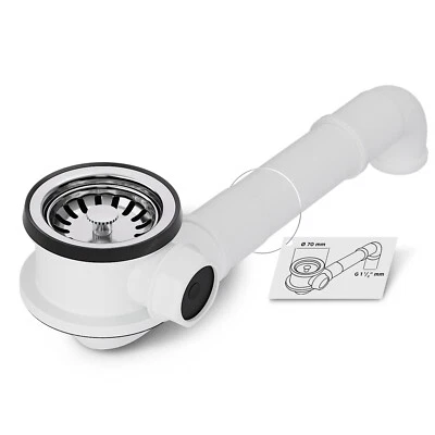 Siebkorbventil Ø 70 mm mit  Anschluss 1 Zoll für Überlauf und Raumschaffer - Bild 1 von 4