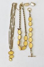 Vintage Monet Gold-Toned Jewellery Bundle Necklaces Clip On Earring Damaged